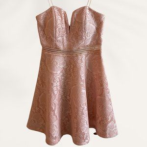 Pink "Papaya" slip prom dress.